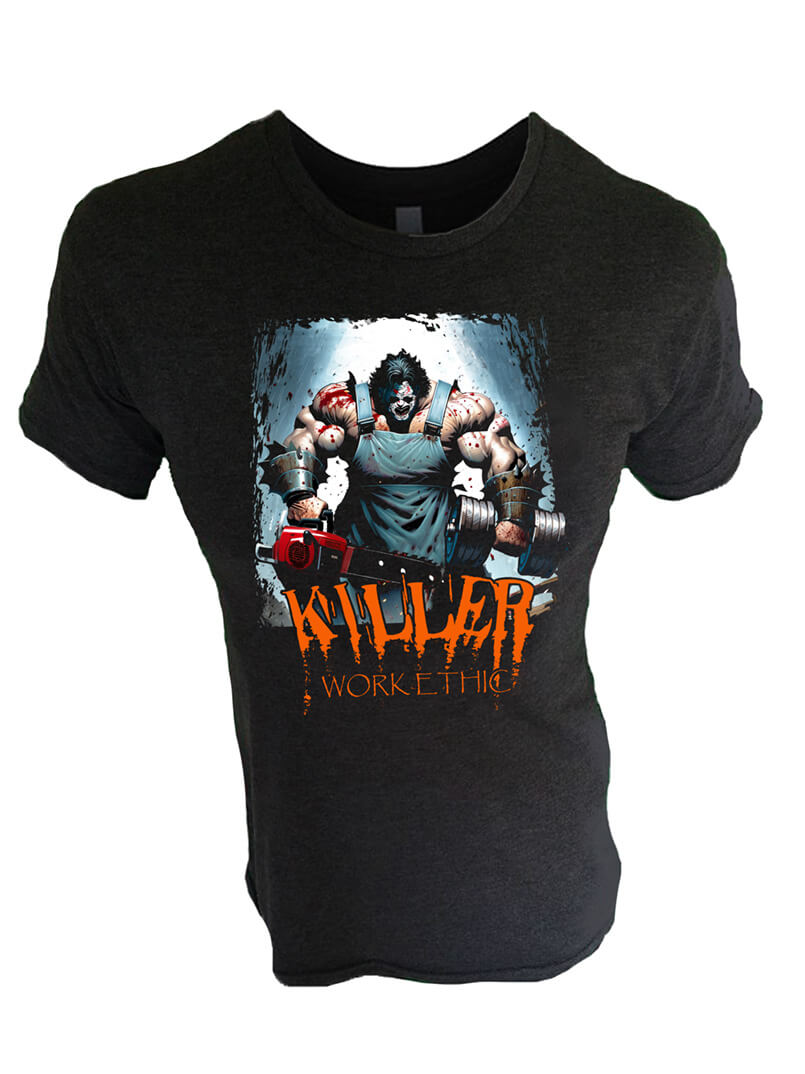 Iron Gods Killer Series Leatherface Black Gym Shirt