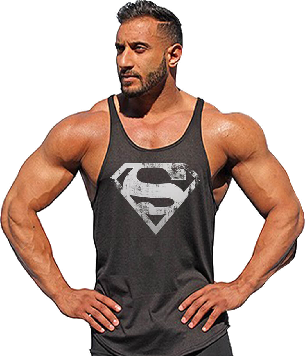 Man Of Steel Gym Stringer Tank