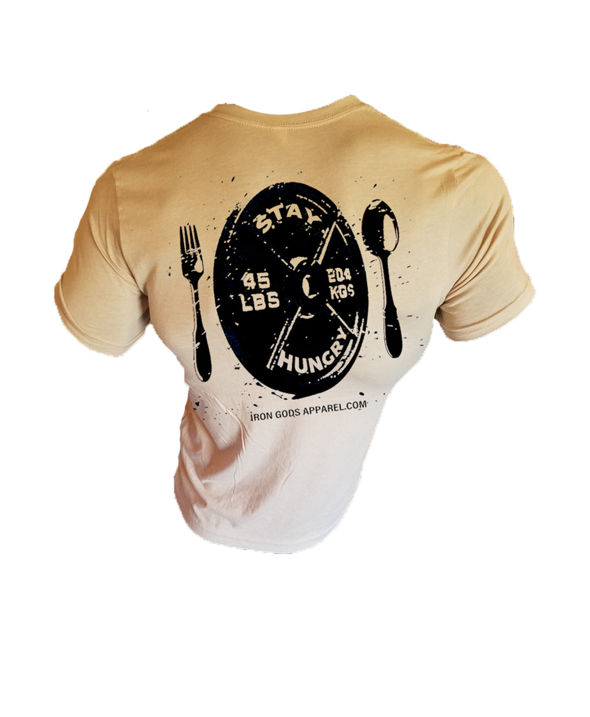 Iron Gods | Stay Hungry Workout T-Shirt Sand Men's Gym Clothing Activewear