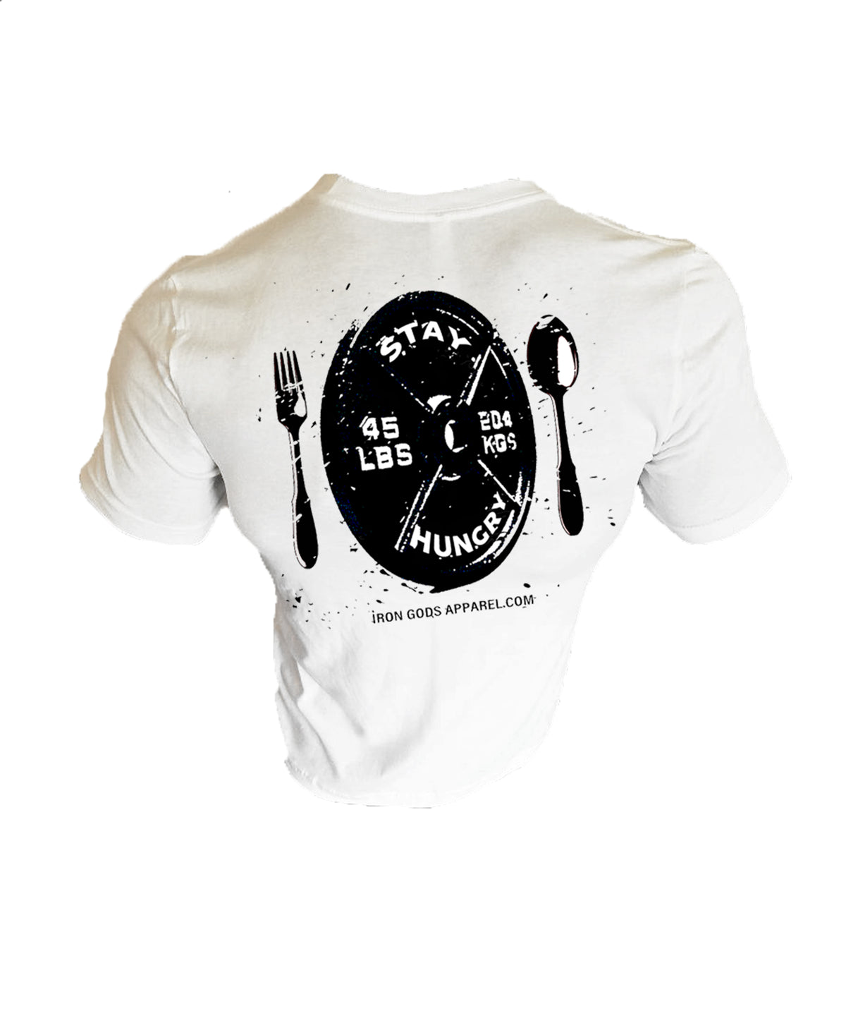 Iron Gods | Stay Hungry Workout T-Shirt White Men's Gym Clothing Activewear