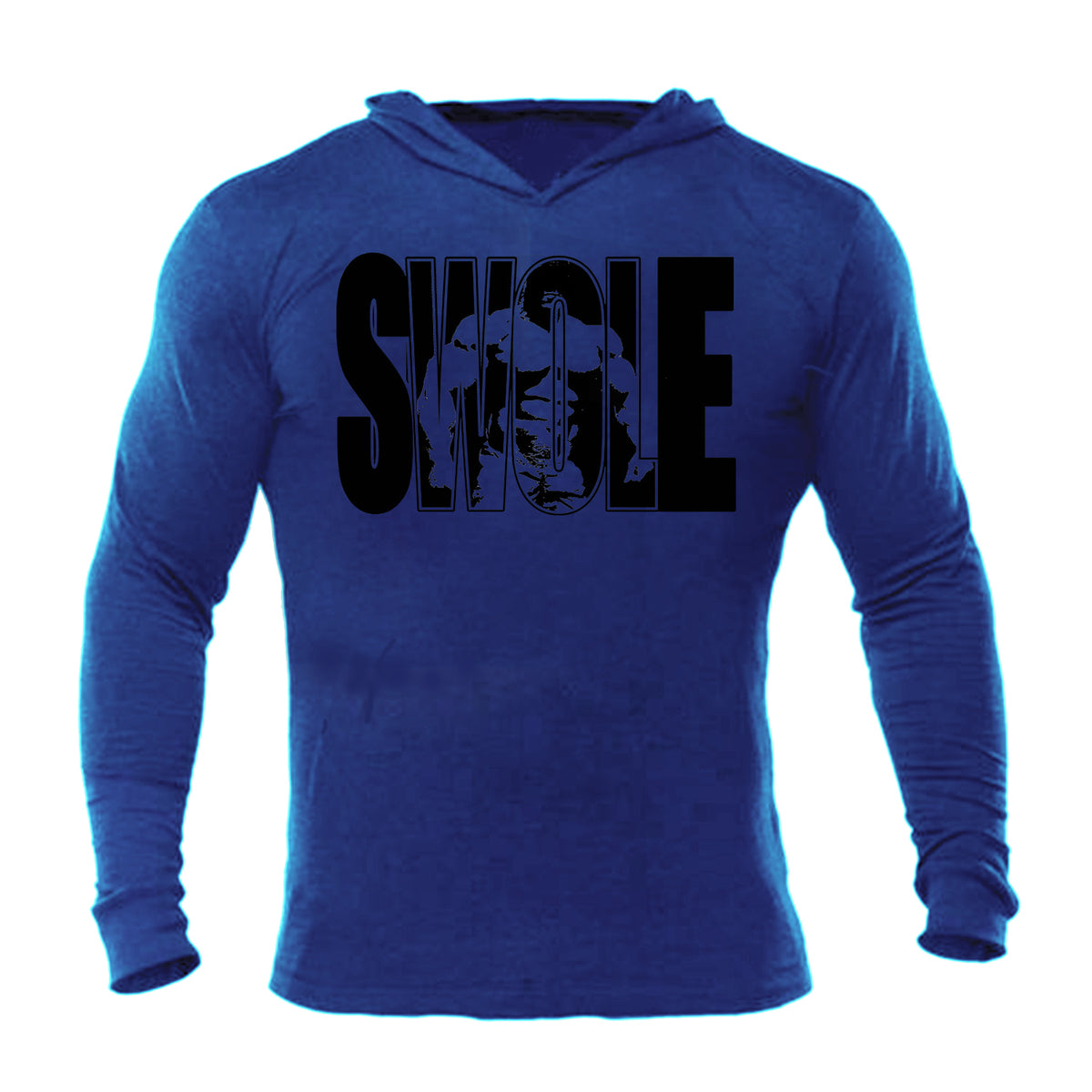 Iron Gods SWOLE Workout Hoodie Blue Men's Gym Clothing Activewear