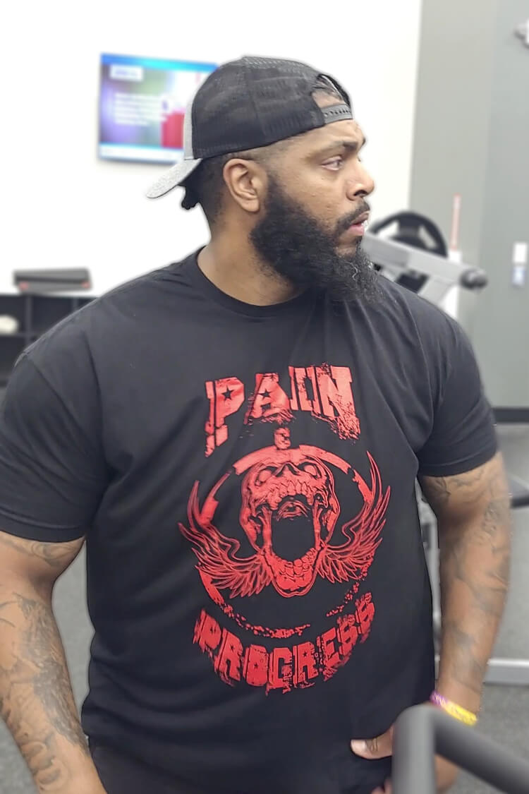 Iron Gods Pain & Progress Workout T-Shirt Black Men's Gym Clothing