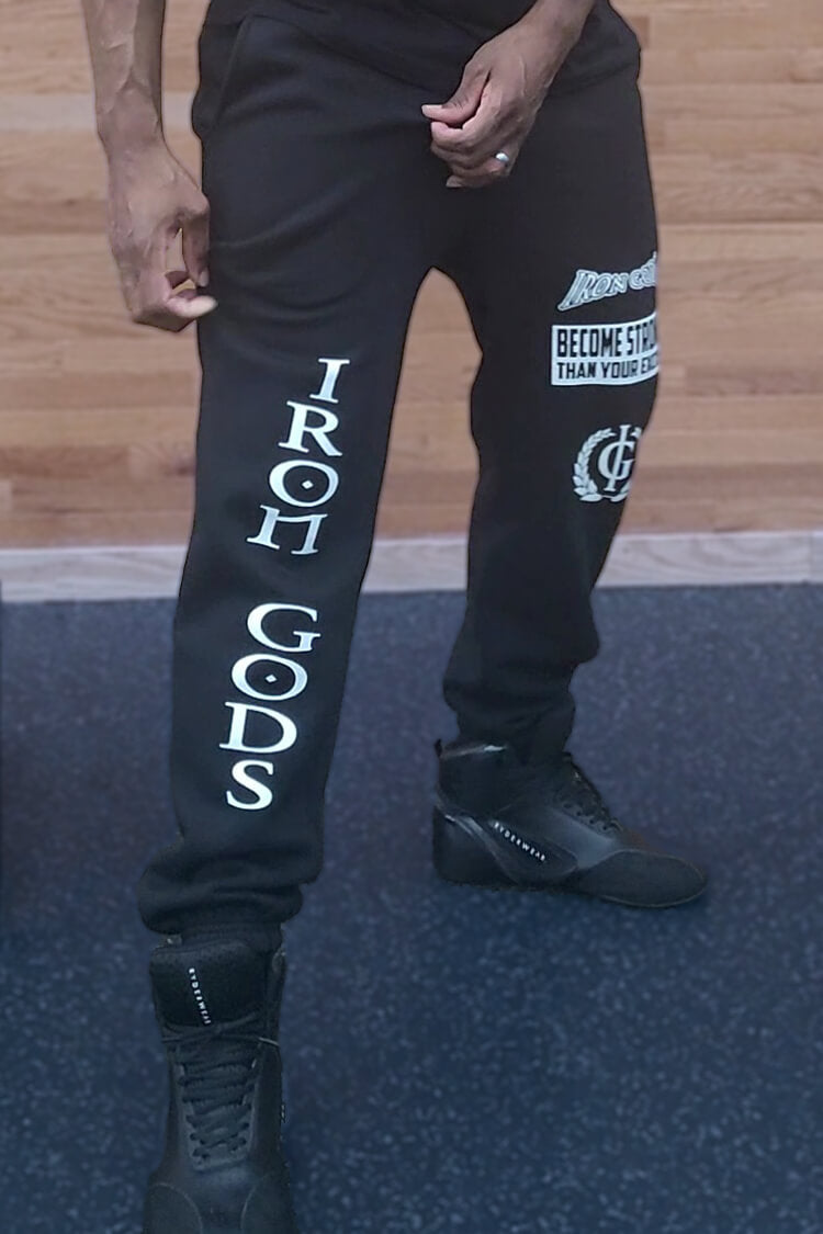 Limited Edition Retro Drip Black Joggers, gym sweatpants, gym joggers