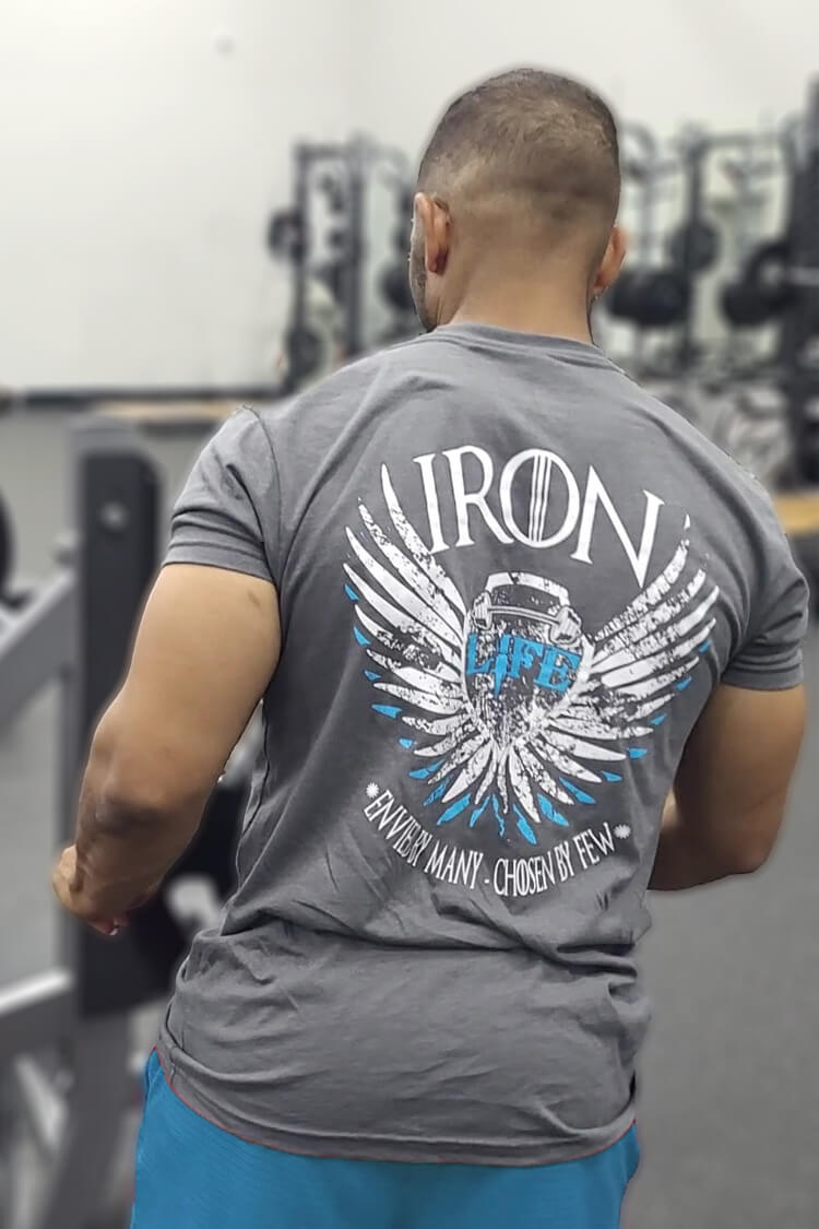 Iron Gods Iron Life Grey Workout T-Shirt