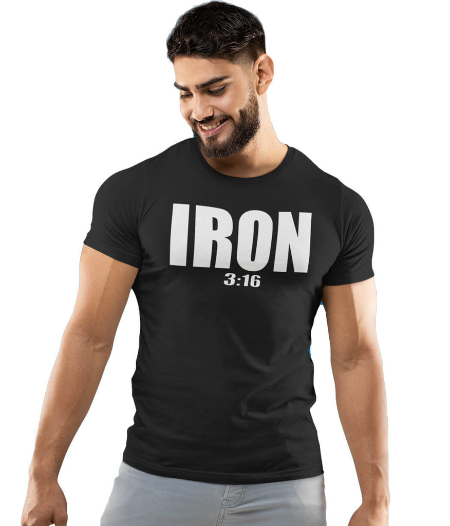Iron Gods IRON 3:16 Black Workout T-Shirt