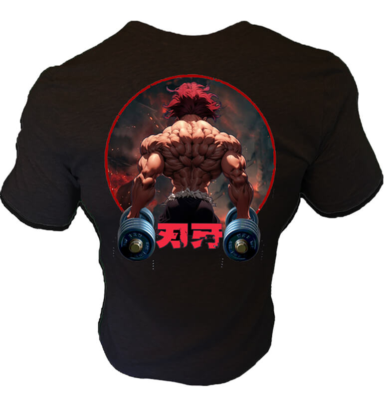 Iron Gods Yujiro Demon Back Black Gym T-Shirt