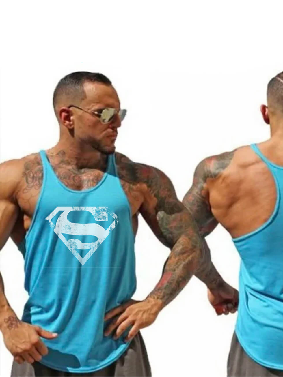 Man Of Steel Gym Stringer Tank