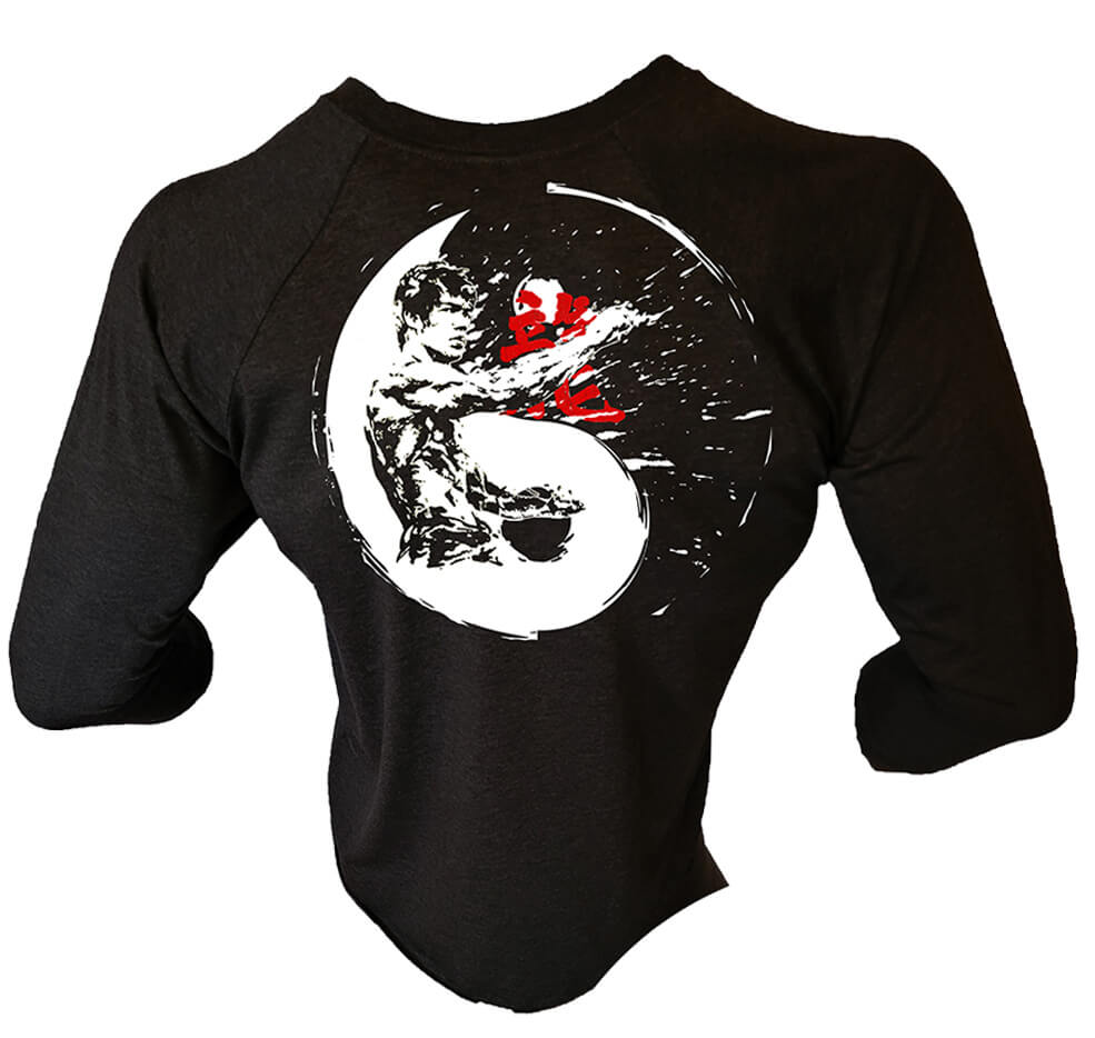 Iron Gods The Dragon Black Raglan Gym T-Shirt