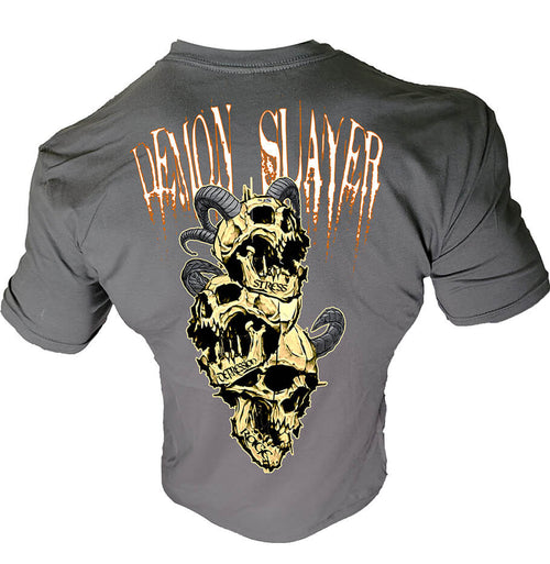 Iron Gods Demon Slayer Grey Gym T-Shirt 