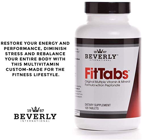 Beverly International Fit Tabs Multivitamin with Iron Peptonate, 120 Tablets. Make Your Fitness Makeover a no-brainer.