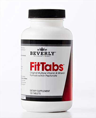 Beverly International Fit Tabs Multivitamin with Iron Peptonate, 120 Tablets. Make Your Fitness Makeover a no-brainer.