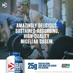 Dymatize Elite Casein Protein Powder, Slow Absorbing with Muscle Building Amino Acids, 100% Micellar Casein, 25g Protein, 5.4g BCAAs & 2.3g Leucine, Helps Overnight Recovery, Rich Chocolate, 4 Pound