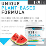 Truth Nutrition Vegan BCAA Powder- 2:1:1 Ratio Amino Energy BCAAs Amino Acids - Natural Branched Chain Amino Acids Post Workout Recovery Drink and Endurance (Watermelon, 30 Servings)