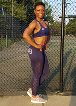 Iron Goddess Blu Crush Women's Gym Leggings Yoga Pants Navy Blue