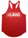 Iron Gods #GAINS Workout Tank Top Red Men's Gym Clothing Activewear