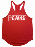 Iron Gods #GAINS Workout Tank Top Red Men's Gym Clothing Activewear