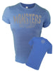 Iron Gods Monster's Do Exist Workout T-Shirt Blue Men's Gym Clothing
