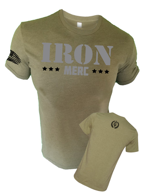 Iron Gods Iron Merc T-Shirt Army Men's Workout Clothing Tactical Activewear Gym Apparel