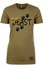 Iron Goddess | Sexy Beast Women's T-Shirt Gym Clothing Activewear Army Green