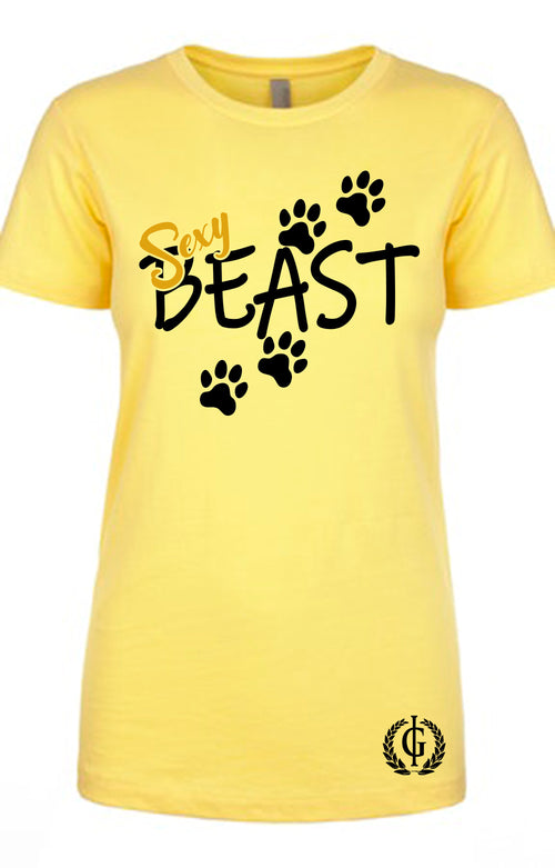 Iron Goddess | Sexy Beast Women's T-Shirt Gym Clothing Activewear Banana Cream