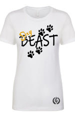 Iron Goddess | Sexy Beast Women's T-Shirt Gym Clothing Activewear White