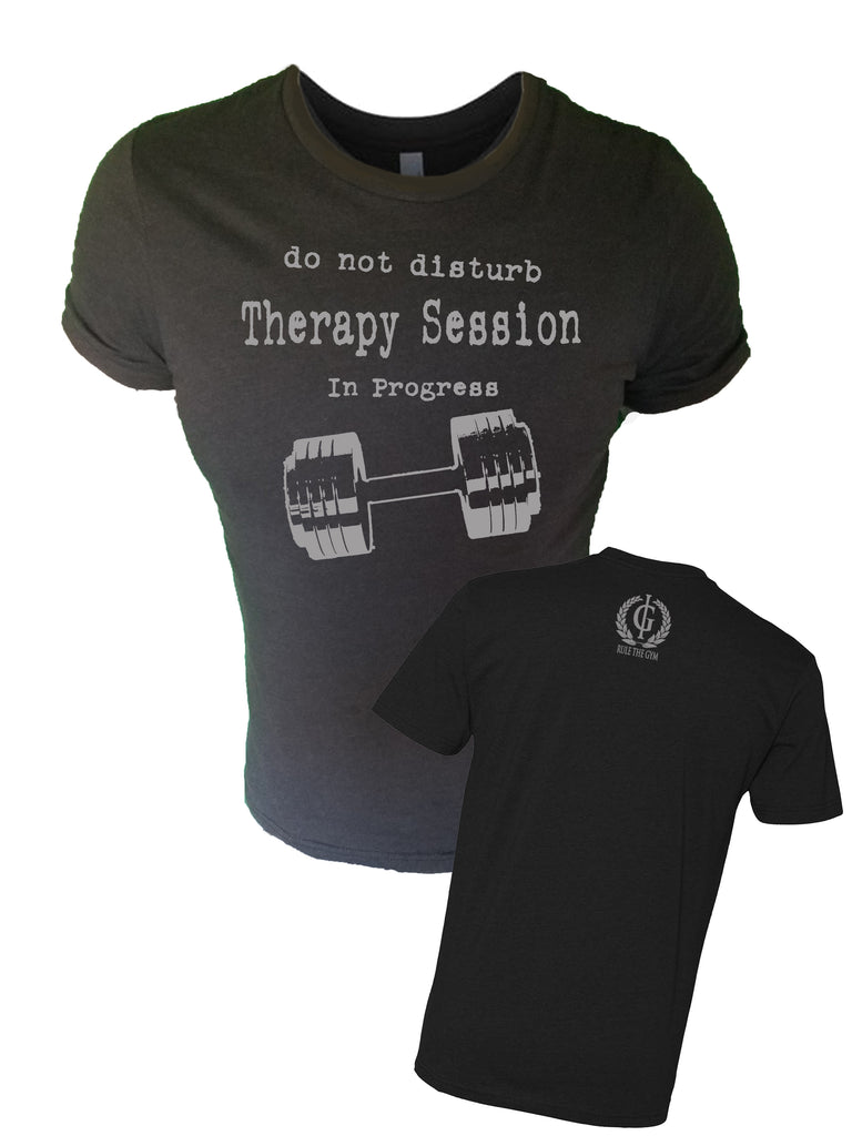 Iron Gods Therapy Session Workout T-Shirt Black Men's Gym Clothing Activewear