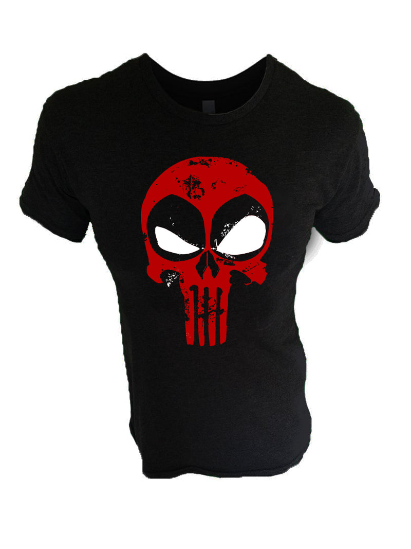 Punish The Weights | Distressed Skull Crossover Black Workout T-Shirt