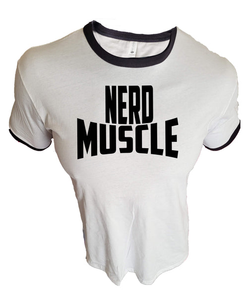 Iron Gods Nerd Muscle White Workout T-Shirt 