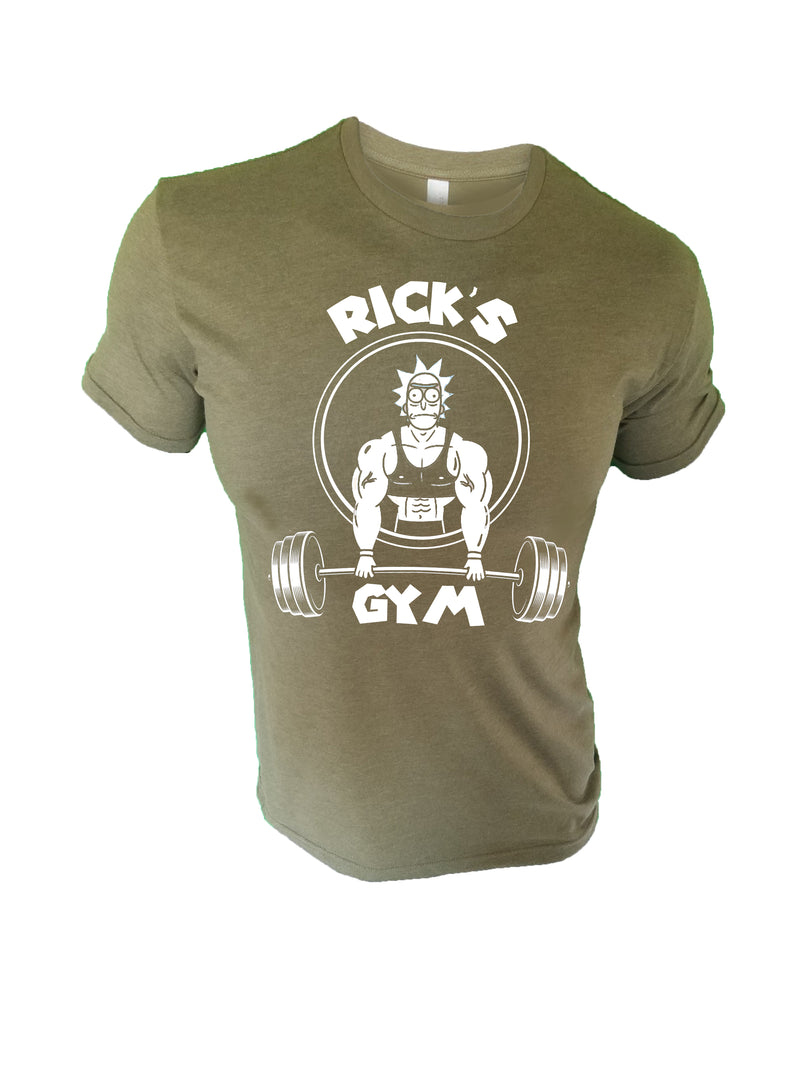 Rick's Gym Workout T-Shirt Army Green