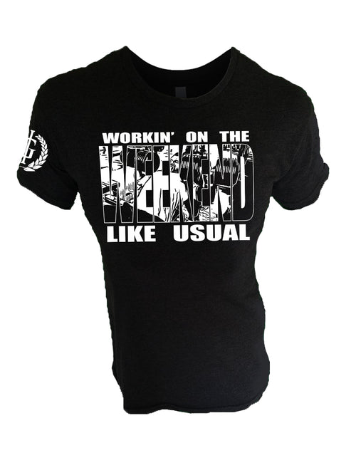 Iron Gods Workin' On The Weekend Workout T-Shirt Black Men's Gym Clothing Activewear