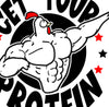 Iron Gods Get Your Protein Gym Shirt Logo