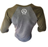 Iron Gods Logo Raglan Army Grey Workout T-Shirt Men's Gym Clothing Activewear