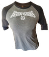 Iron Gods Logo Raglan Grey Workout T-Shirt Men's Gym Clothing Activewear