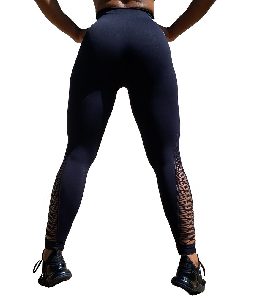 Iron Goddess Shapeshifter Leggings | Cropped Athletic Yoga Pants Black