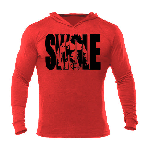 Iron Gods SWOLE Workout Hoodie Red Men's Gym Clothing Activewear
